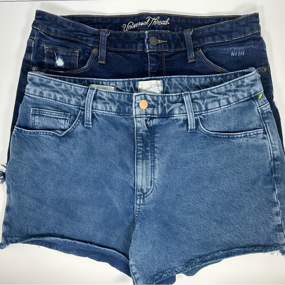 BUNDLE 2 Pairs Universal Thread Jean Shorts Size 12/31R - Picture 12 of 12